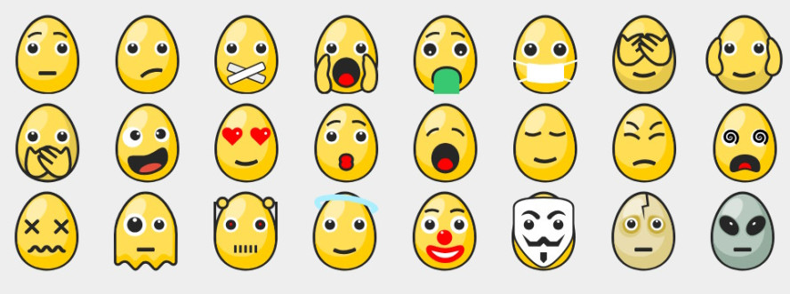 added smileys for egg head smilies 1.0.1