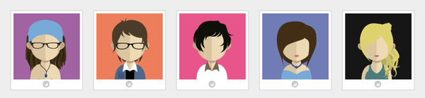 avatars personnages flat design