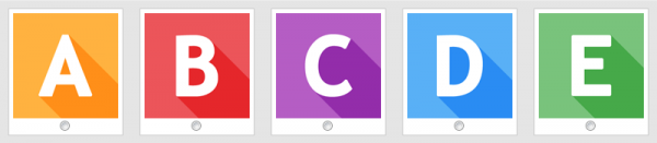 avatars alphanumeriques flat design et ombre