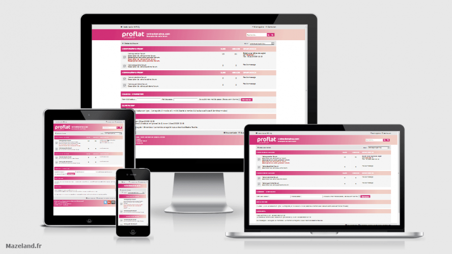 style proflat pink shirley 1.3.12 pour phpBB 3.3.12