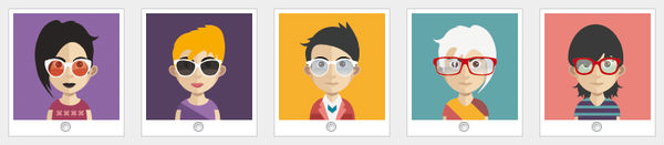 Collection d'avatars de personnages Hipster