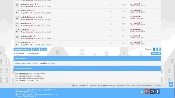 extension Scroll to top pour le style proflat pour phpBB