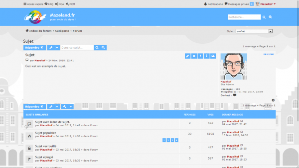 extension Precise Similar Topics pour le style proflat pour phpBB